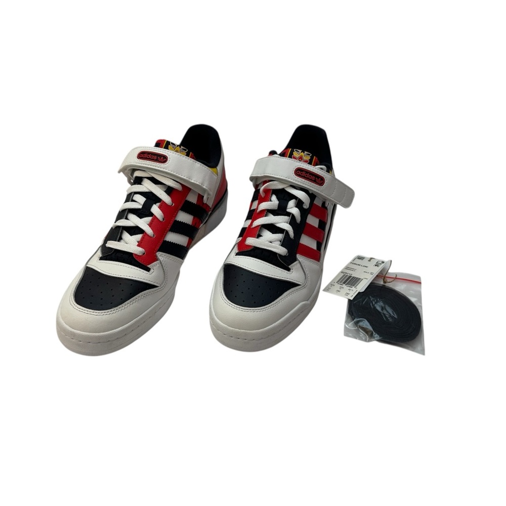 ADIDAS Forum Low White, Red, Navy Blue Men’s Sneakers Size 11